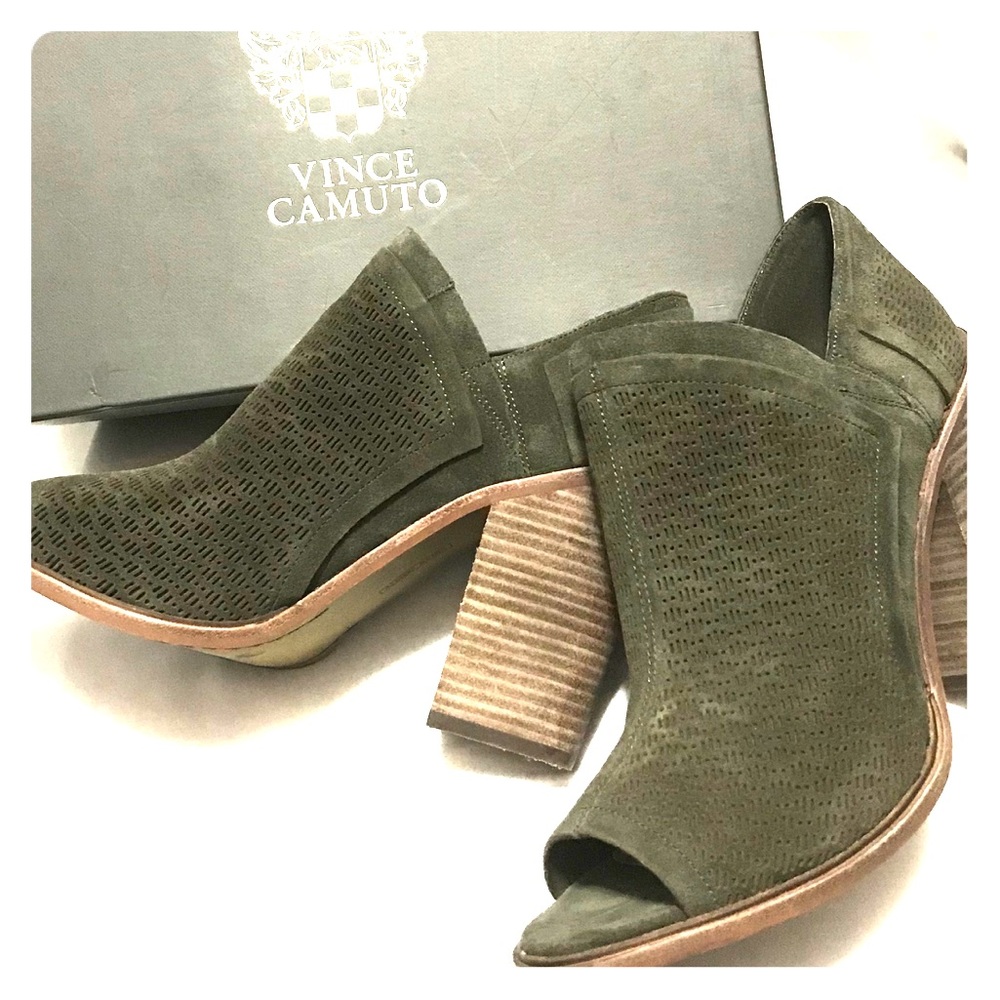 Vince Camuto Suede Peep Toes